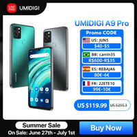 UMIDIGI A9 Pro Android Smartphone Unlocked 32/48MP Quad Camera 4GB 64GB 6GB 128GB Helio P60 6.3&quot; FHD+ Global Version Cellular