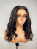 4x1 5x1 T part lace wig 8 to 16 inch body wave Brazilian human hair wigs middle part pre-plucked hair line wigs with baby hair