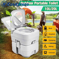 10L/20L Outdoor Portable Camping Toilet Flush Mobile RV Caravan Motorhome Boat Outdoor Squatting Elderly Stool/Pregnant Movable