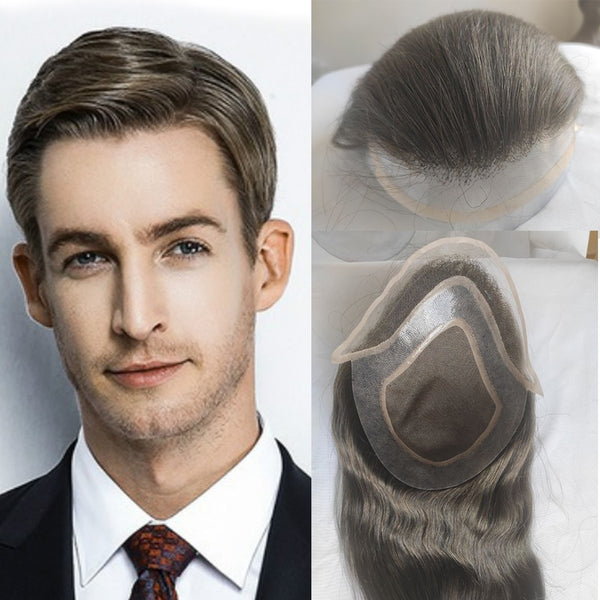 Long Wigs Toupee For Men Human Hair Pieces for Men