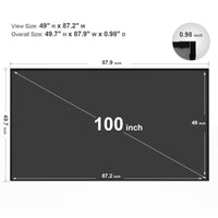 WEMAX PSA01 100&#39;&#39; Rollable Ambient Light Rejecting ALR Projection Screen for Ultra Short Throw Projection Edge Free Fixed Frame