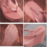 Women Flip Flops Super High Heels 9cm Sexy Woman Wedge Sandals Fashion Causal Beach Slippers Anti-slip Thick Sole Slipper Female