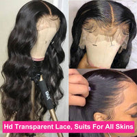 Transparent Women Lace Front Human Hair Wigs