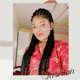 Youthfee Full Head Lace Braided Wigs 36&quot; Cornrow Box Braids Wig With Baby Hair For Black Women Synthetic Lace Front Wigs