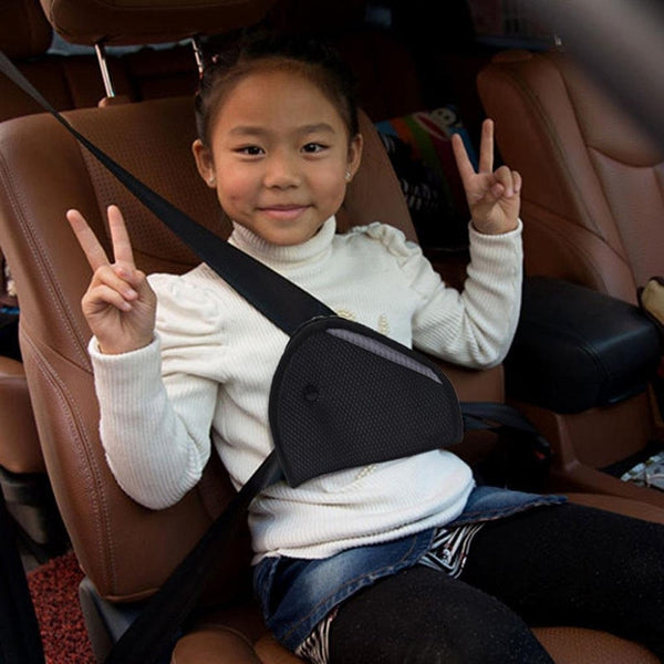 Black Durable Car Child Safe Fit Seat Belt Adjuster