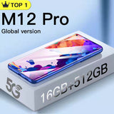 2022 M12 Pro Global Version 7.3 inch Smartphone 16+512GB cellphone 48MP Mobile Phones 5G Network Unlocked Smartphone celular