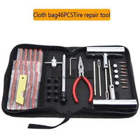 46 pcs Car Tire Repair Tool Tire Repair Kit Studding Tool Set Auto Bike Tire Repair Puncture Plug Garage Car Accessories