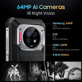 Oukitel WP19 Rugged Night Vision Smartphone, Cell Phone, Mobile Phone, 21000 mAh, 8 GB, 256 GB, 64M Camera, 90 Hz Helio G95