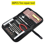 46 pcs Car Tire Repair Tool Tire Repair Kit Studding Tool Set Auto Bike Tire Repair Puncture Plug Garage Car Accessories