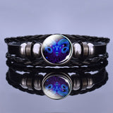 12 Zodiac Signs Constellation Charm Bracelet Men Women Fashion Multilayer Weave leather Bracelet & Bangle Birthday Gifts