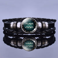 12 Zodiac Signs Constellation Charm Bracelet Men Women Fashion Multilayer Weave leather Bracelet & Bangle Birthday Gifts