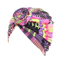 New fashion Women African pattern flower turban Muslim Turban  headscarf headwrap Ladies Chemo Cap Bandanas Hair Accessories