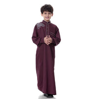 Muslim Abaya for Boys Jubba Thobe Middle East Long Robes Kaftan Arab Dubai Adult Long sleeve Islamic Clothing