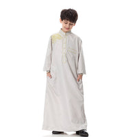 Muslim Abaya for Boys Jubba Thobe Middle East Long Robes Kaftan Arab Dubai Adult Long sleeve Islamic Clothing