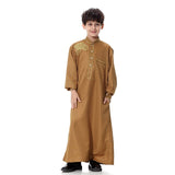 Muslim Abaya for Boys Jubba Thobe Middle East Long Robes Kaftan Arab Dubai Adult Long sleeve Islamic Clothing