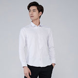 Men's Shirt Business Hydrophobic (Waterproof) Material Long Sleeve Anti-fouling Social Shirt Slim Fit Shirt Big Size 5XL