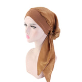 2020 NEW Women muslim fashion hijab cancer chemo flower print hat turban head cover hair loss scarf wrap pre-tied bandana