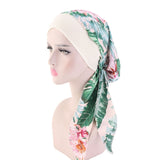 2020 NEW Women muslim fashion hijab cancer chemo flower print hat turban head cover hair loss scarf wrap pre-tied bandana