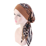 2020 NEW Women muslim fashion hijab cancer chemo flower print hat turban head cover hair loss scarf wrap pre-tied bandana