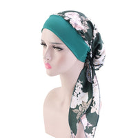 2020 NEW Women muslim fashion hijab cancer chemo flower print hat turban head cover hair loss scarf wrap pre-tied bandana