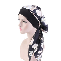 2020 NEW Women muslim fashion hijab cancer chemo flower print hat turban head cover hair loss scarf wrap pre-tied bandana