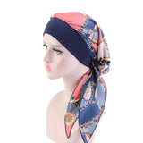 2020 NEW Women muslim fashion hijab cancer chemo flower print hat turban head cover hair loss scarf wrap pre-tied bandana