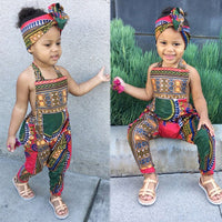 dress summer girl Summer Toddler Baby Girls Sleeveless Dashiki African Romper Jumpsuit Clothes vestidos infantiles