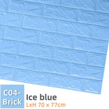 Kaguyahime Self-Adhesive 3D Wall Stickers Waterproof DIY Foam Brick Wall Paper TV Backdrop Decor Marble Wallpaper Colorful Brick