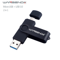 New Usb 3.0 Wansenda OTG USB flash drive for SmartPhone/Tablet/PC 8GB 16GB 32GB 64GB 128GB 256GB Pendrive High speed pen drive