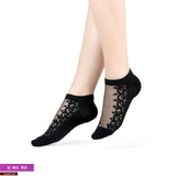 Sexy Lace Mesh Fishnet Socks Mixed Fiber Transparent Stretch Elasticity Ankle Net Yarn Thin Women Cool Socks 1pair=2pcs 2205