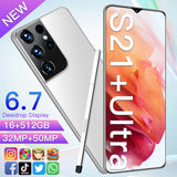 2021 Newest S21+ultra Global Version 6.7" Smartphones Full Screen Unlocked Android10 Phone16+512G Dual SIM Network Mobile Phone