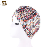 New Women Print Flower Knot Cancer Ruffle Chemo Hat Beanie scarf Turban Head Wrap Knitted Cap Hair Loss Accessories