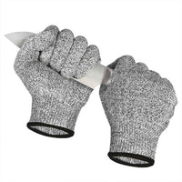 Anti Cut Gloves Cut Resistant Gardening Kitchen Gloves Grey Black HPPE EN388 Anti-cut Level 5 Safety Work Gloves