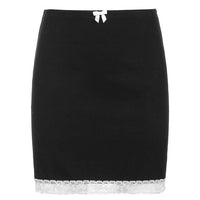European and American Women's 2021 Summer Bag Hip Skirt New Style Cotton Temperament Elegant Fashion Sexy Lace Stitching Bow