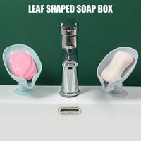 Bar Soap Holder Leaf-Shape Self Draining Soap Dish Holder, Soap Dish Shower Soap Tray Soap Saver Soap Holder Drainer